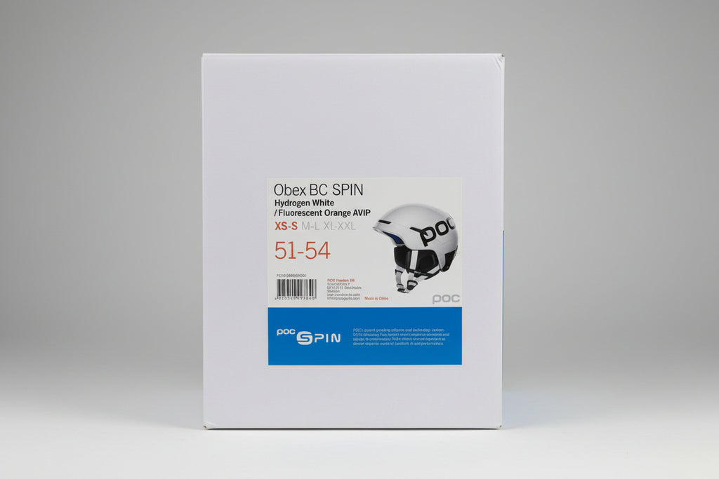 POC | Obex SPIN Hydrogen White Orange AVIP | Casco da Sci Unisex
